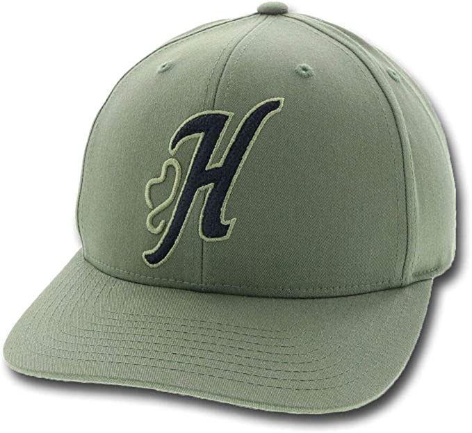 Hooey Mens Jack Hybrid Bill Adjustable Snapback Trucker Hat (Olive)