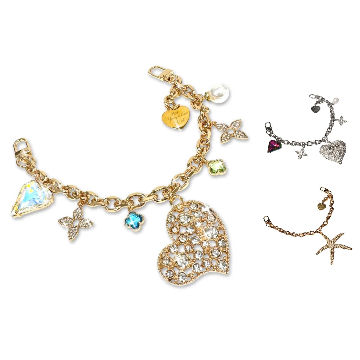 Jacqueline Kent Crystal Embellished Charming Chains, Purse Charm