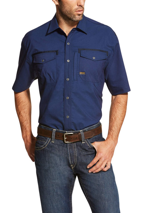 Ariat Mens Rebar Workman Short Sleeve Work Shirt