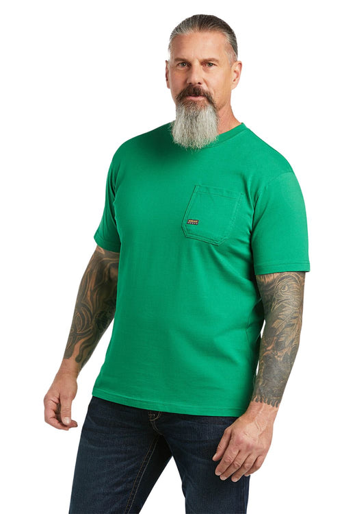 Ariat Mens Rebar Cotton Strong American Outdoors Crew Neck Short Sleeve T-Shirt