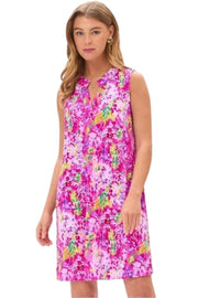 Dear Scarlett Womens Lizzy Sleeveless Relaxed Tank Dress, Magenta