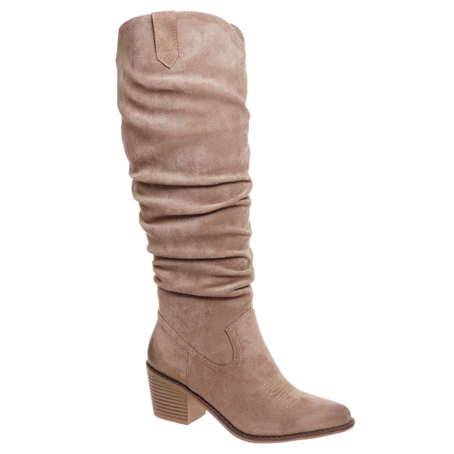 Pierre Dumas Womens Whitney-4 Pull On Tall Boots, Taupe