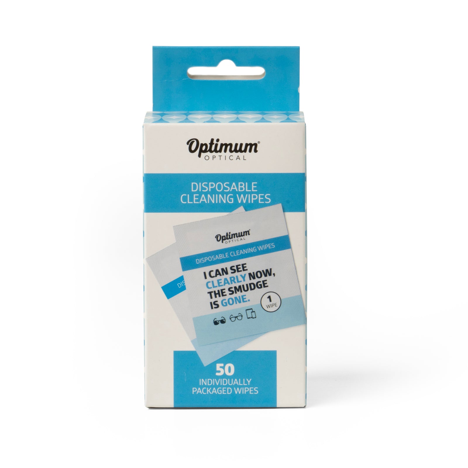 Optimum Optical Disposable Cleaning Wipes, 50 Count