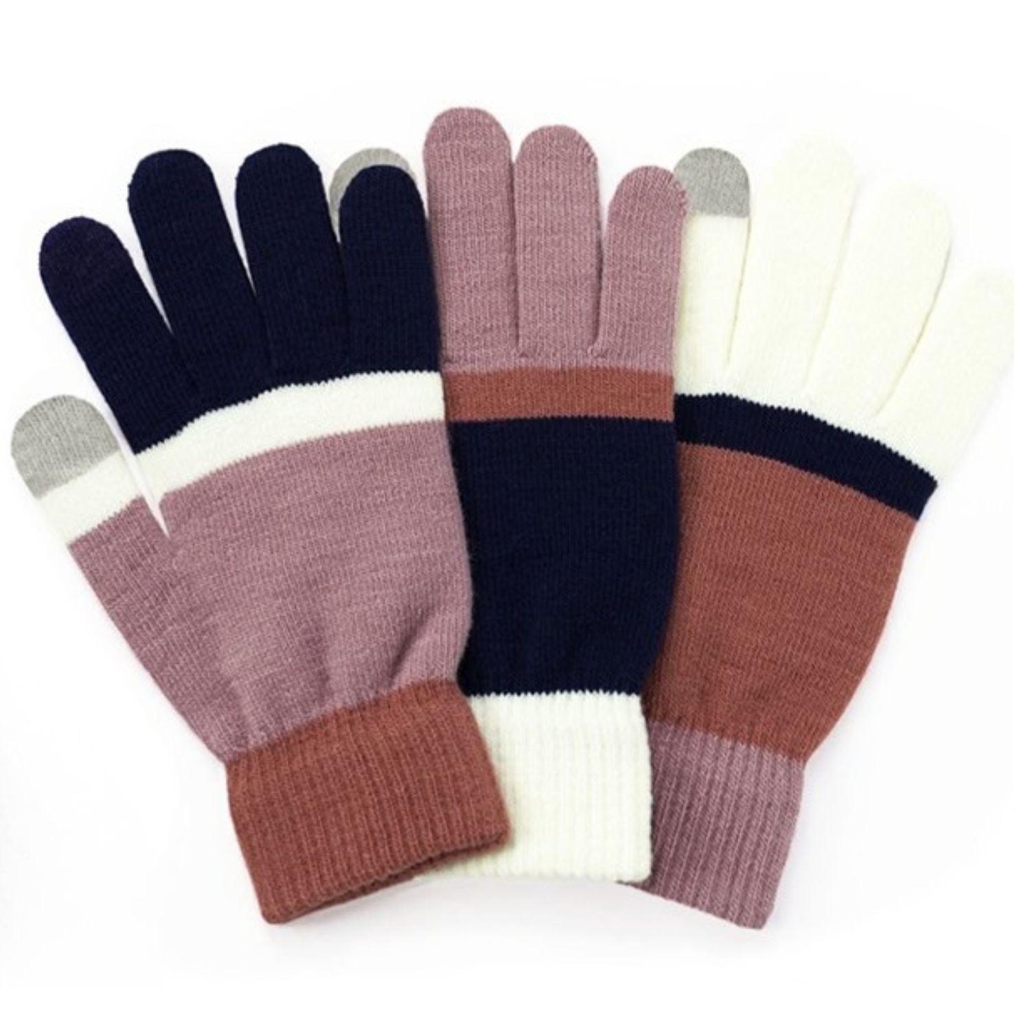 MatchMaker 3-Piece Ultra-Soft Knit Glove Set- Touch Screen Compatible
