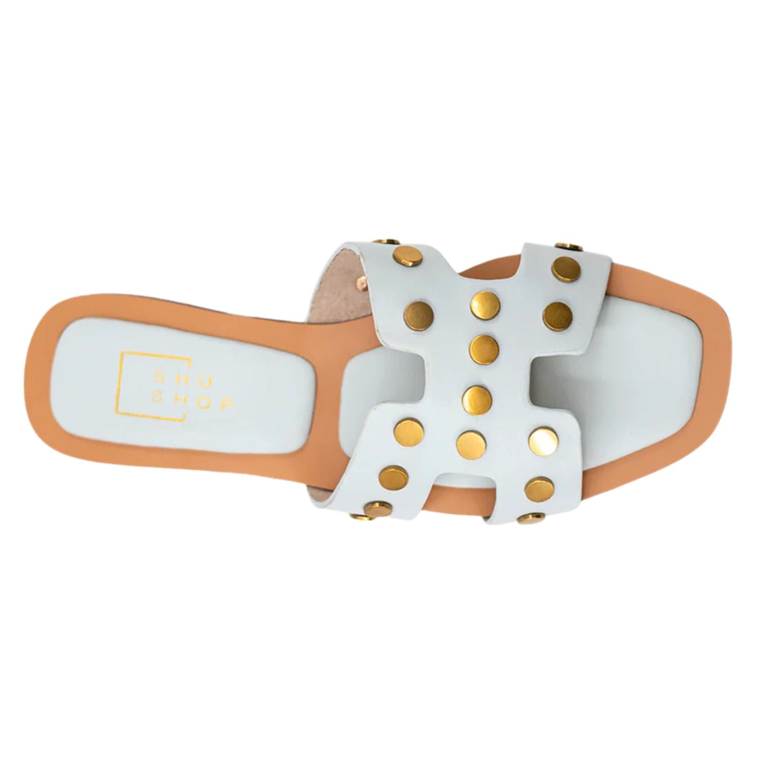 Shu Shop Womens Donatella Studded Slide Sandals, Mint