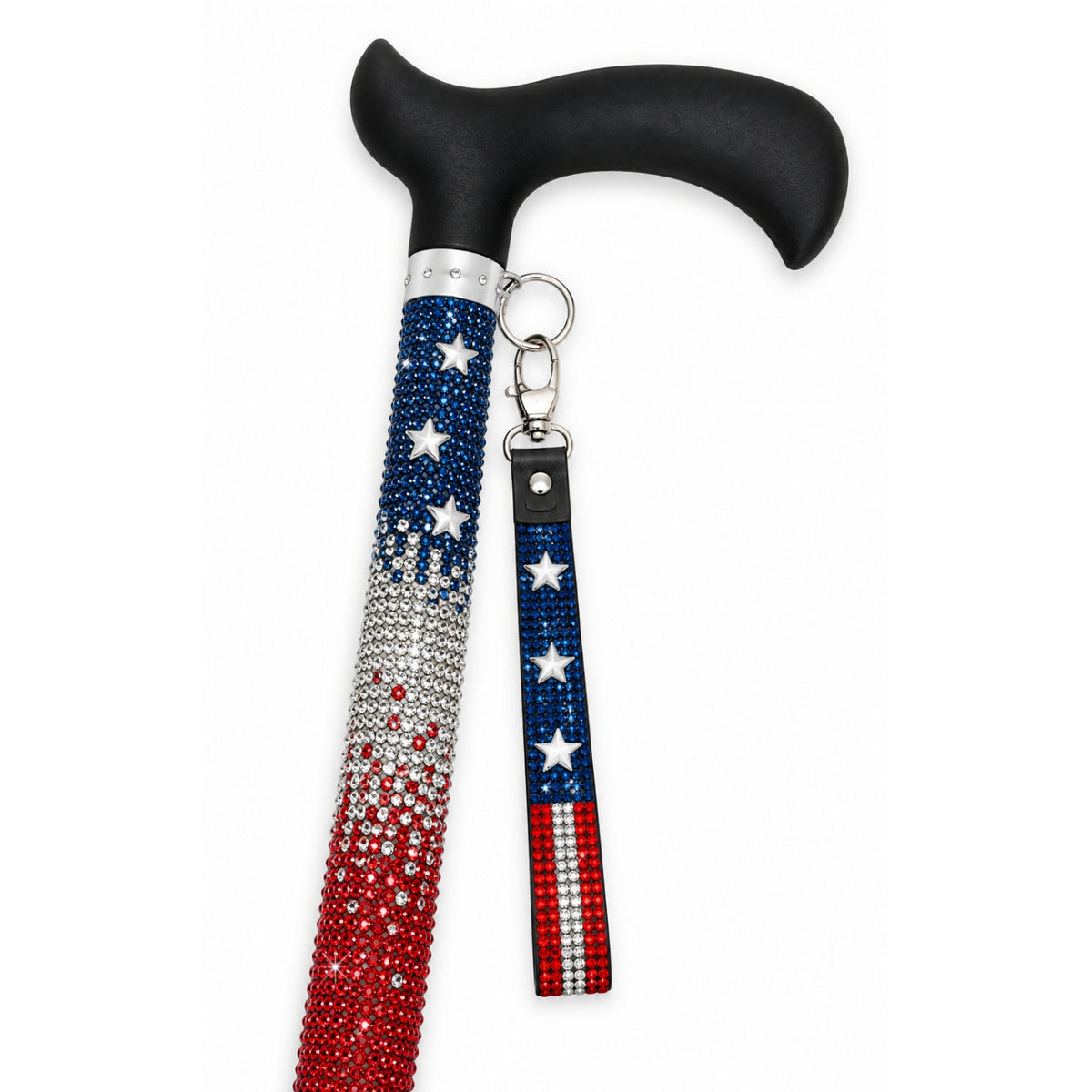 Jacqueline Kent Adjustable Crystal Rhinestone Fashion Walking Cane (American)