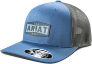 Ariat Mens Ariat Work Patch Flexfit Adjustable Snapback Cap Hat, Blue/Grey