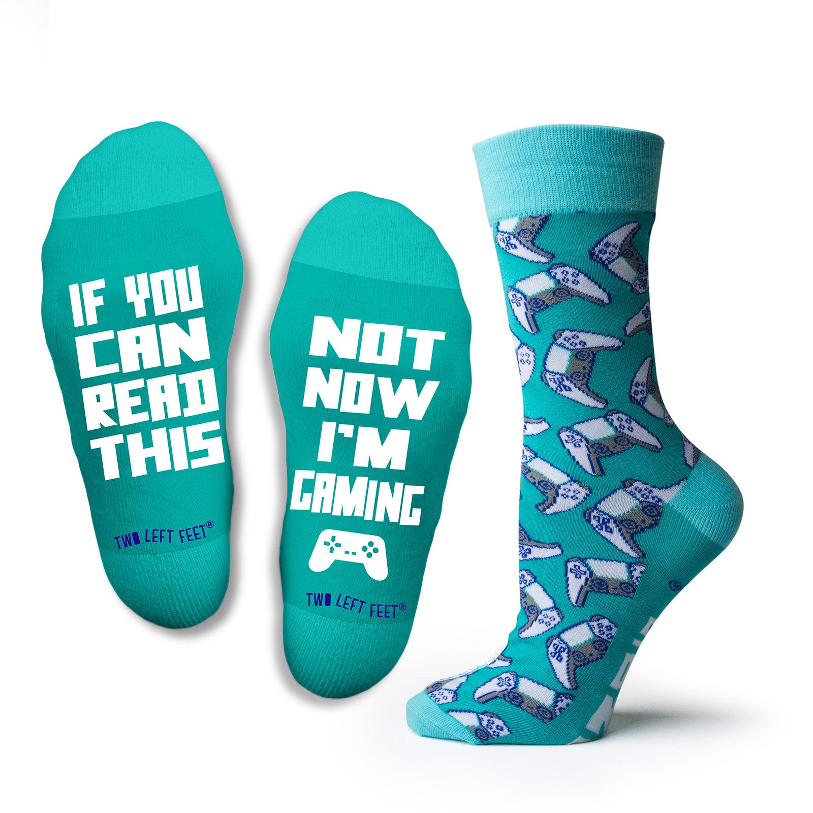 Two Left Feet Printed Adult Sock, Small Feet