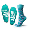 Two Left Feet Printed Adult Sock, Big Feet