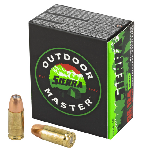 Sierra Outdoor Master 9mm Luger Ammunition 20 Rounds 124 Grain Sports Master