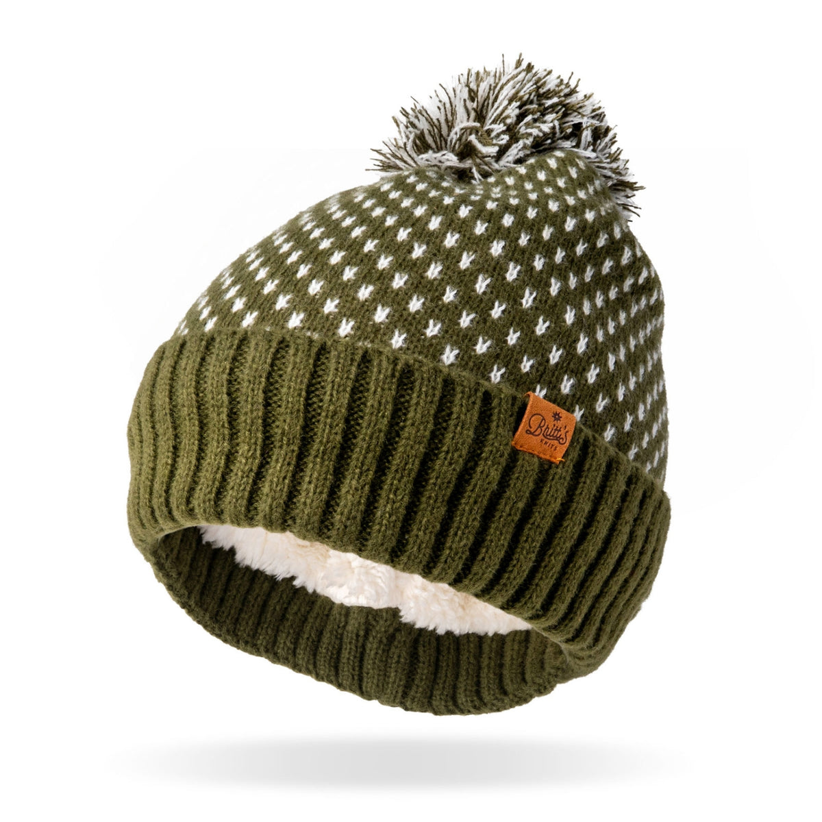 Britt's Knits Arrow Pattern Highland Pom Hat