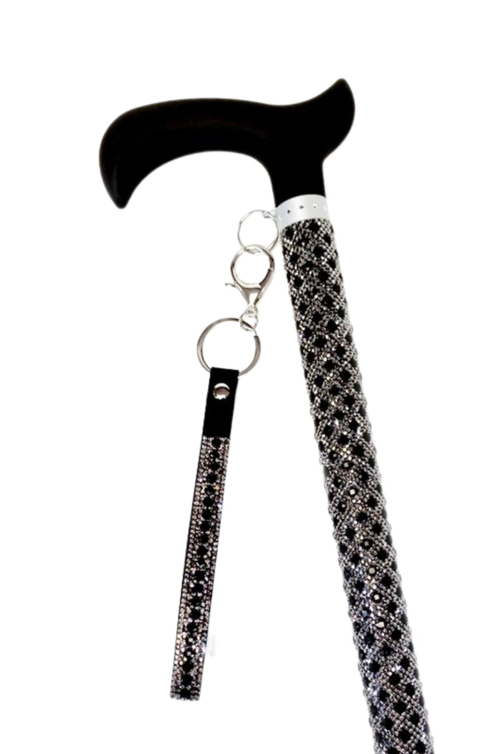 Jacqueline Kent Royal Ice Adjustable Crystal Rhinestone Fashion Walking Cane