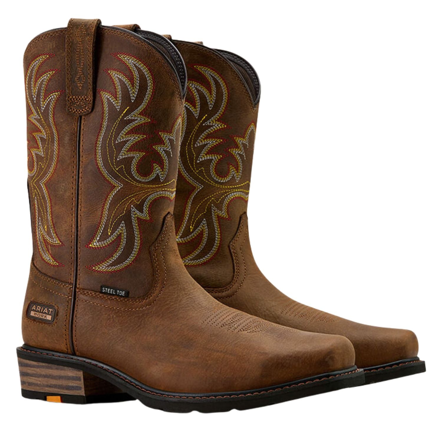 Ariat Mens Ironside Square Steel Toe Electrical Hazard Western Leather Work Boot