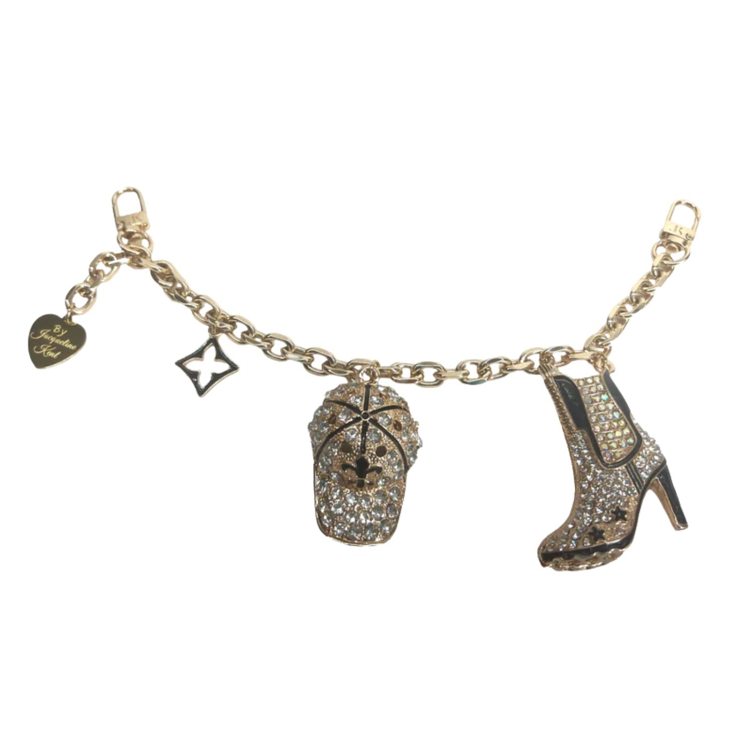 Jacqueline Kent Crystal Embellished Charming Chains, Purse Charm