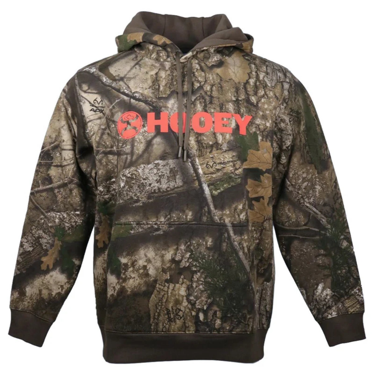 Hooey Men's Legendary Realtree Camo Pullover Hoodie with Orange Logo