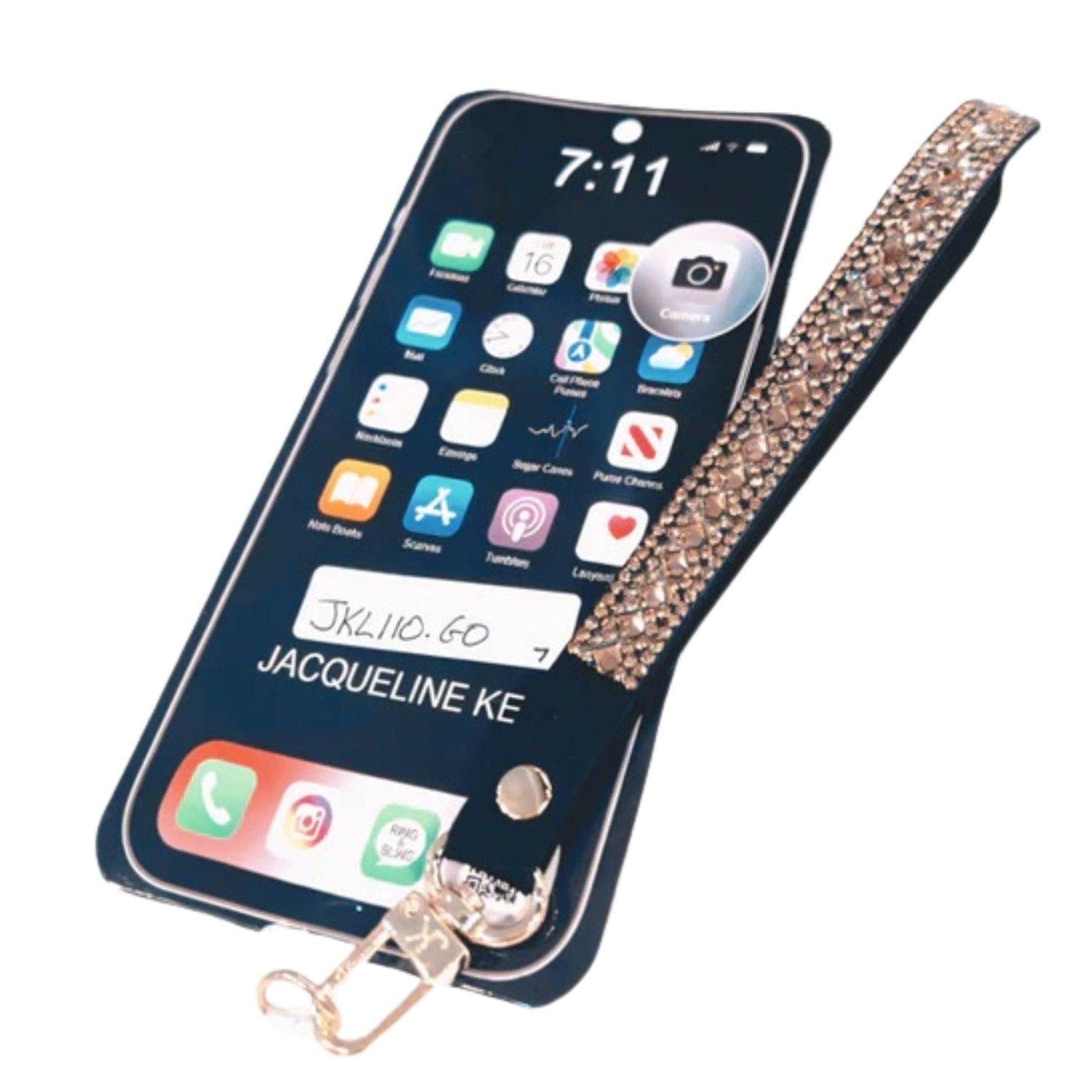 Jacqueline Kent Crystal Embellished Phone Wrist Strap