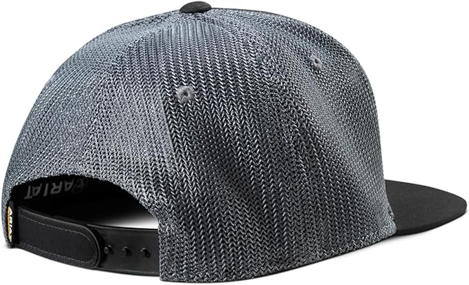 Ariat Mens Ariat Work Logo Patch Adjustable Snapback Cap Hat, Black