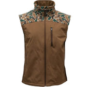 Hooey Men's Jackson Softshell Vest, Dark Brown/Camo