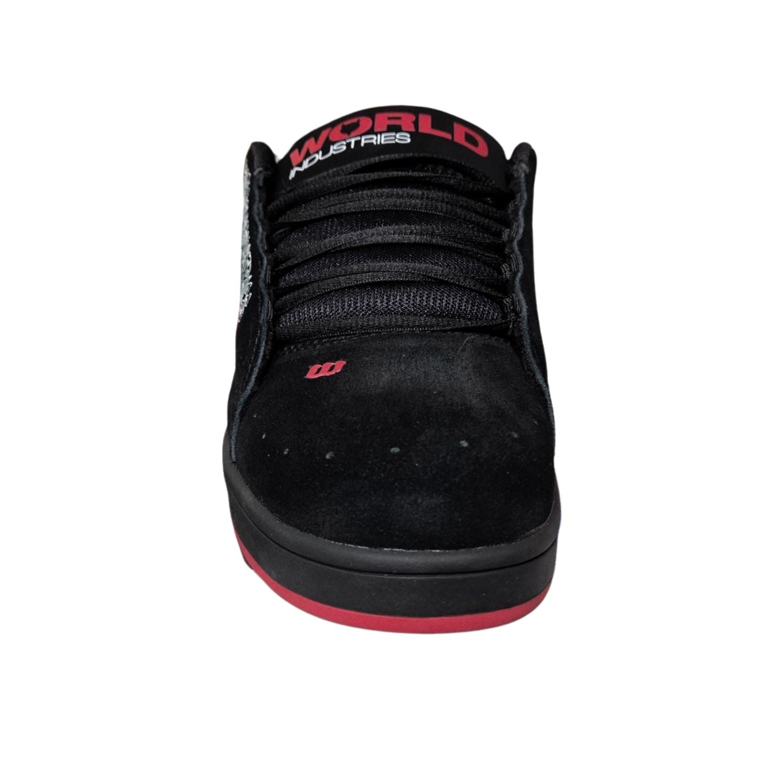 World Industries Mens Smith Skateboard Shoes, Black/White/Red