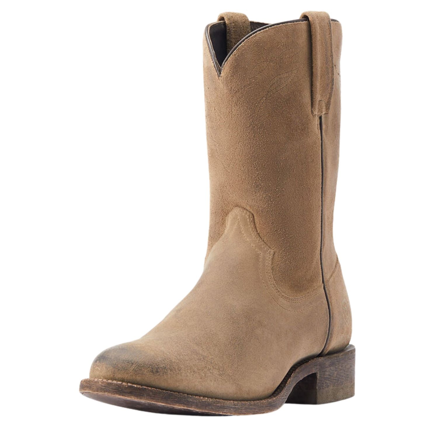 Ariat Mens Downtown Leather Western Boot, Burned Grey Roughout