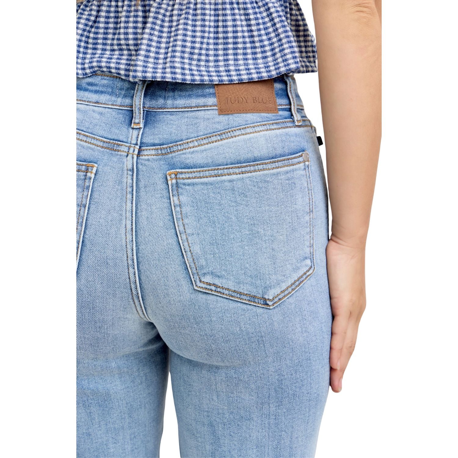 Judy Blue High Waist Classic Light Wash Ankle Straight Jeans