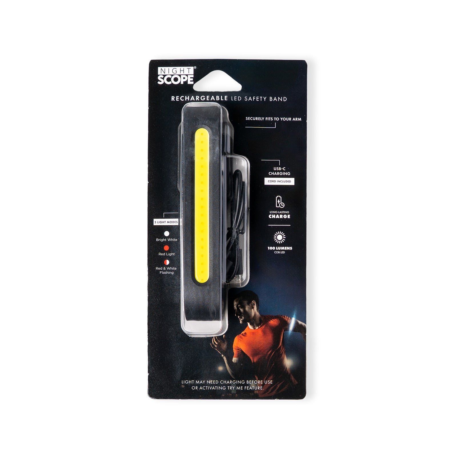Night Scope Rechargeable LED Light Up Safety Wrist Band
