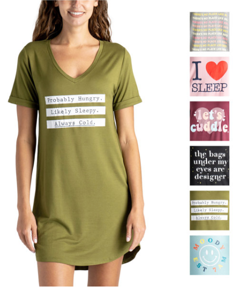 Hello Mello Let Me Sleep V-Neck Sleep Shirt 4.0 New **No Bag / Tag