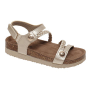 Outwoods Kids Prime-5 Hook and Loop Fashion Sandal, Gold