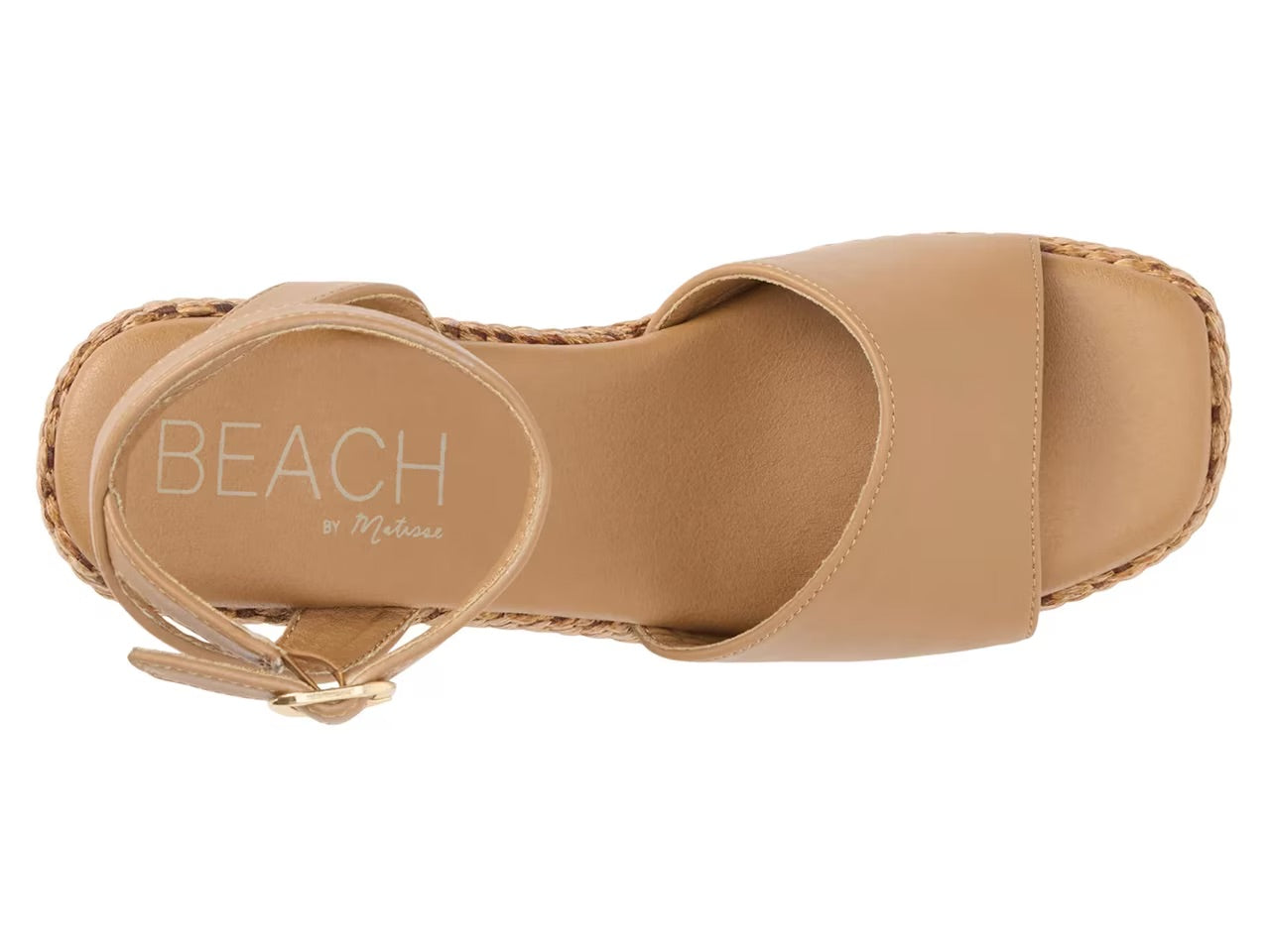 Beach by Matisse Womens Arden Woven Platform Heel Sandal - Cognac