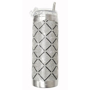 Jacqueline Kent Silver Cross VIP 20 oz Crystal Drink Tumbler, Silver Cross