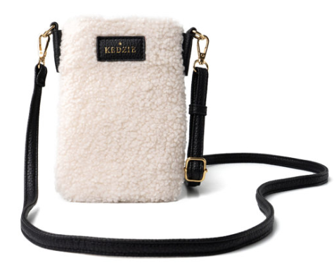 Kedzie Fireside Collection Phone Crossbody in Vegan Sherpa
