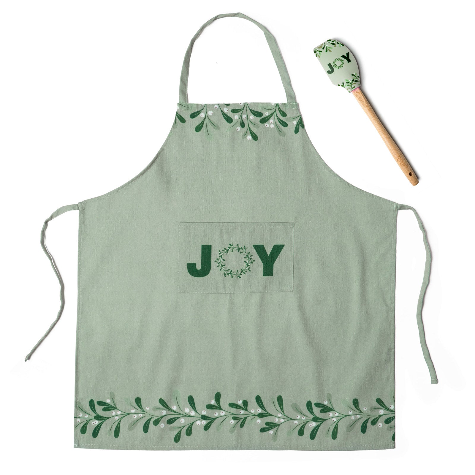 Krumbs Kitchen Home Sweet Holidays Christmas Apron & Spatula Gift Set