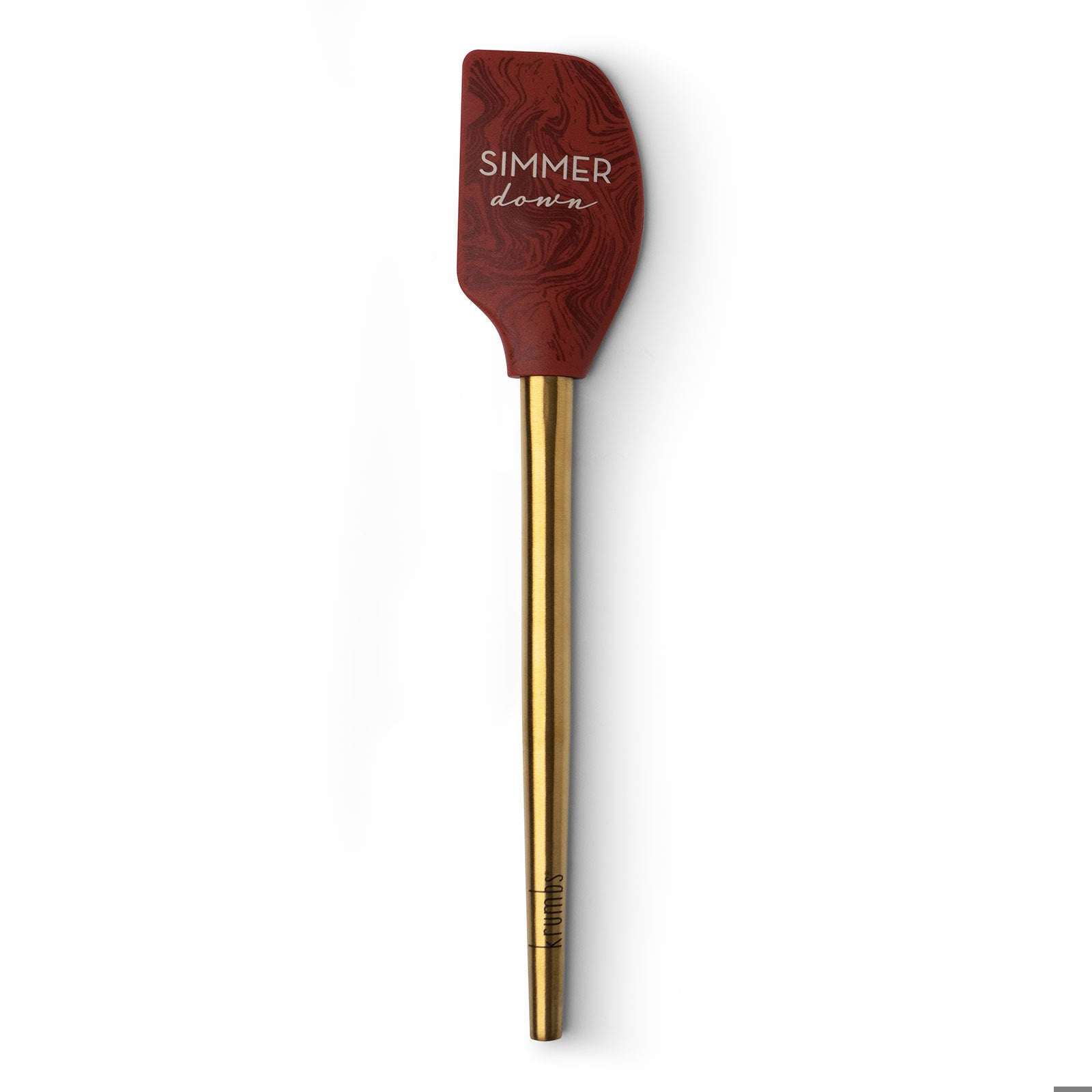 Krumbs Kitchen Elements Collection Silicone Spatula with Gold Metal Handle