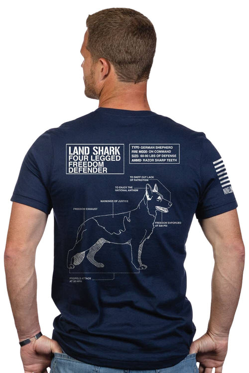 Nine Line Mens Land Shark Short Sleeve T-Shirt
