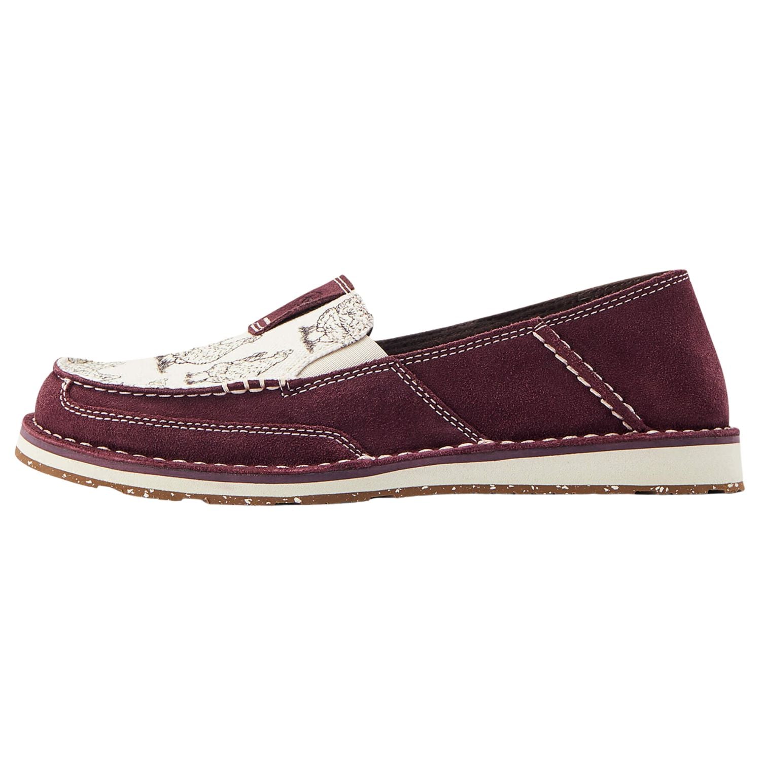 Ariat Womens Cruiser Wine Henhouse Casual Slip-On Shoe