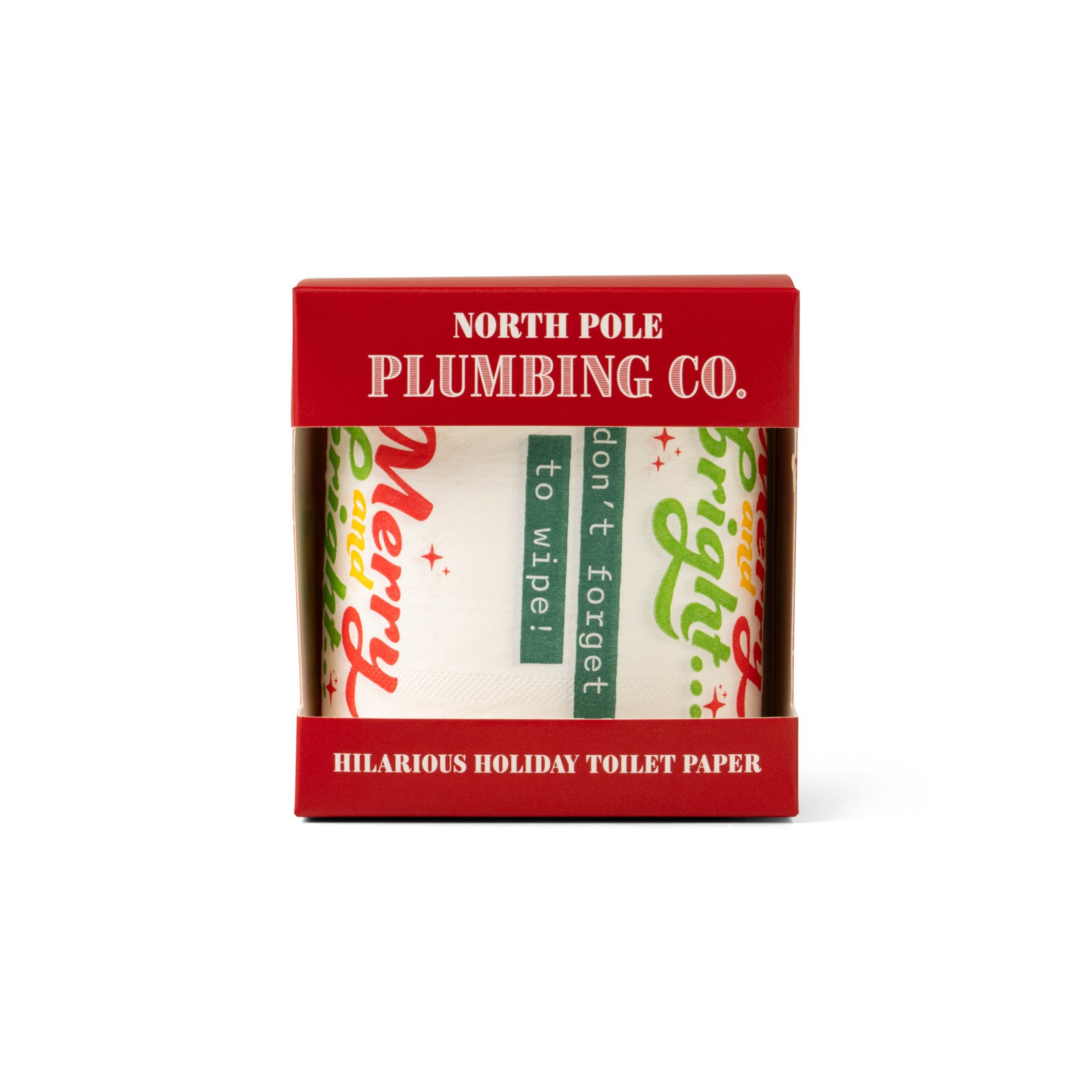 North Pole Plumbing Co. Hilarious Holiday Printed Toilet Paper