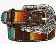Nocona Kids 1 1/4" Serape Belt, Brown / Multi Color, 22