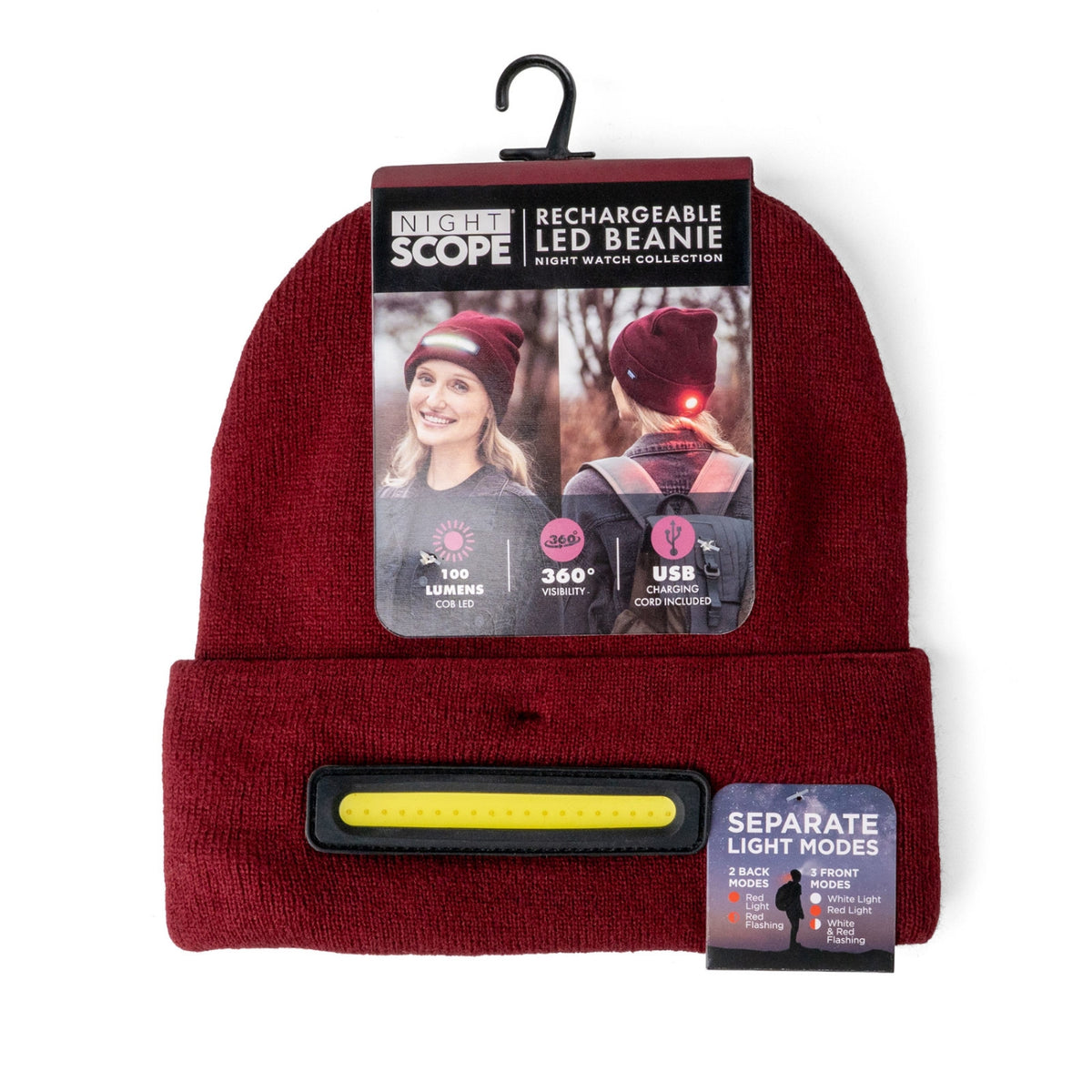 Night Scope Night Watch Women's Rechargeable LED Beanie