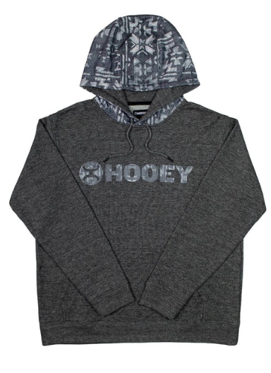 Hooey Mens "Lock-Up" Grey with White Logo Hoody