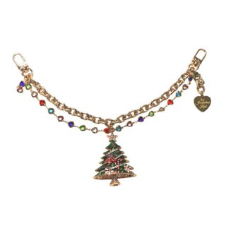 Jacqueline Kent Holiday Tree Crystal Embellished Charming Purse Chain
