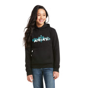 Ariat Girls REAL Chest Logo Hoodie Sweatshirt