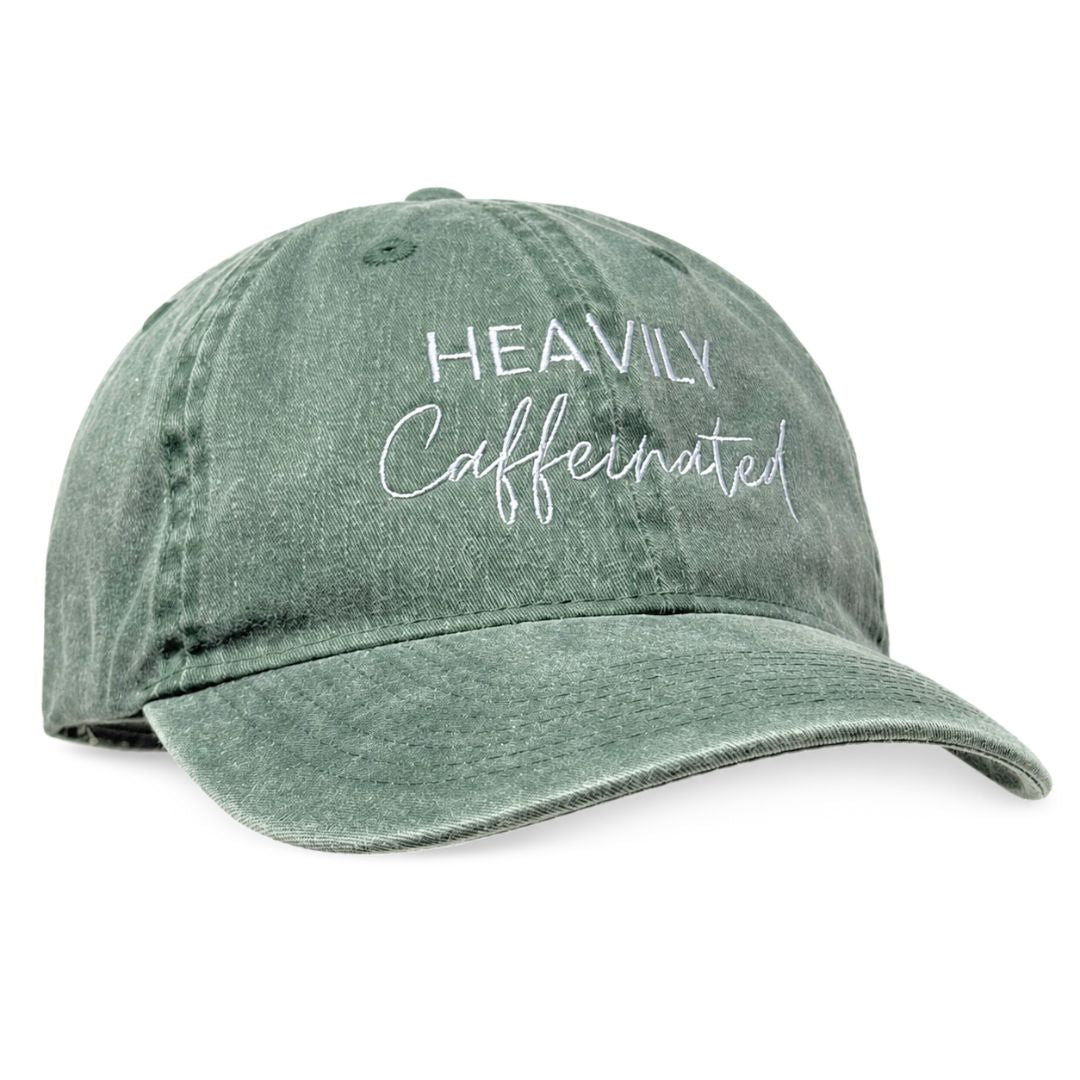 Seminole Outfitters Women's Washed Cotton Adjustable Dad Hat, Heavily Caffeinated