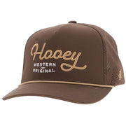 Hooey Mens OG Logo Adjustable Snapback Cap Hat, Brown