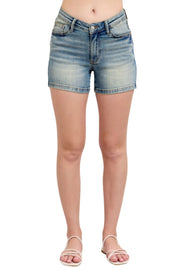 Judy Blue Womens V Front Vintage Wash Shorts