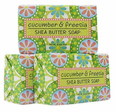 Greenwich Bay Trading Co. Cucumber Freesia 6.4oz Soaps, USA, 3 Pack