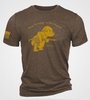 Nine Line Mens "Stay Strapped or Get Clapped" Pooh Bear T-Shirt, Brown
