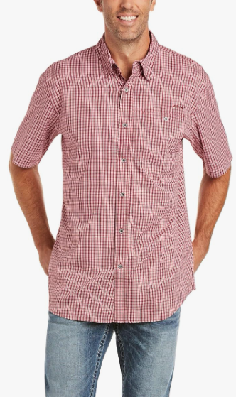 Ariat Men's Venttek Drift Classic Fit Shirt, UPF 50, Red Cabernet Large