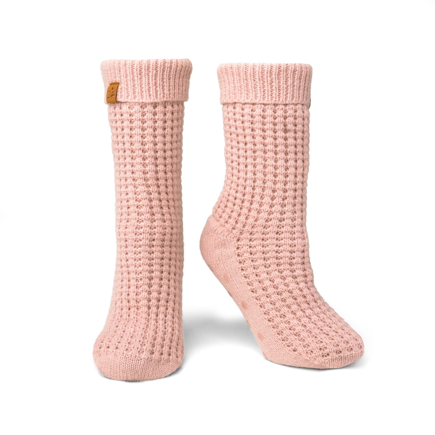 Britt's Knits Juneau Waffle Knit Slipper Socks