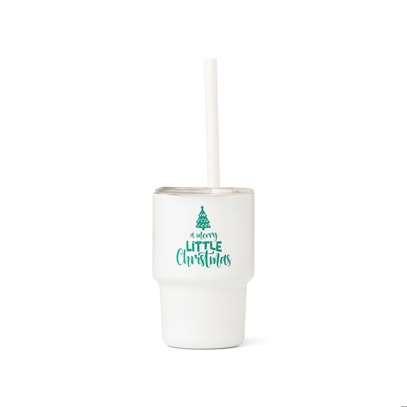 Santa's Lil' Sipper Mini 3oz Stainless Steel Tumbler With Lid and Straw