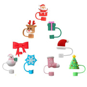 Crush Womens Sip and Sleigh Straw Topper Holiday Set- 3 Pack